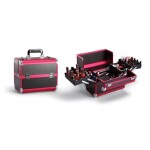 Aptel Kosmetický kufřík 35x25x31cm růžovo-černý CA34A