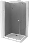 MEXEN/S - Pretoria sprchový kout 90x70, grafit, chrom + sprchová vanička včetně sifonu 852-090-070-01-40-4010