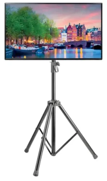 Techly ICA-TR17T / Stojan trojnožka pro TV / 37-70" / VESA 600x400 / nosnost 35 kg / nastavitelná výška / černá (ICA-TR17T)