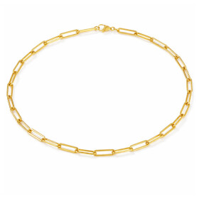 Náhrdelník Alice Gold z chirurgické oceli – řetízkový design, Zlatá 42 cm