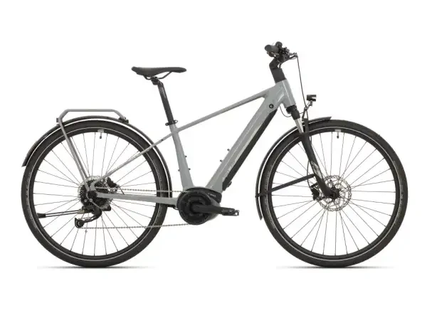 Superior eXR 6050 B Touring trekingové elektrokolo Gloss Gray/Chrome Silver vel. L