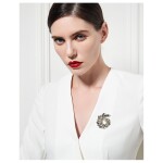Exkluzivní brož Swarovski Elements Zoe, Zlatá