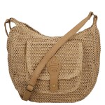 Trendy dámská pletená crossbody kabelka Jalta, tmavě béžová