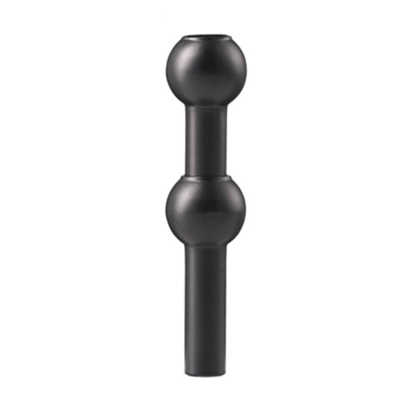 Stoff Nagel Designová vázička STOFF Nagel Black, černá barva, kov