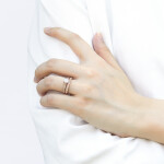 LUNICA Dva elegantní stříbrné prstýnky ROSE GOLD Velikost prstenu: 9 (EU: 59-61) 0613_9