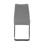 Jídelní židle, šedá, látka, DCL-438 GREY2