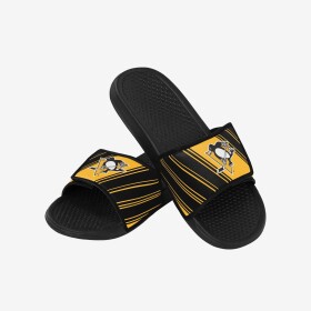 FOCO Pánské pantofle Pittsburgh Penguins Legacy Velcro Sport Slide Slipper Velikost: EU