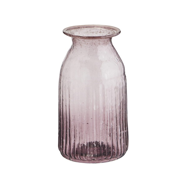 MADAM STOLTZ Váza z recyklovaného skla Purple 13 cm, fialová barva, sklo