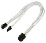 Nanoxia NXP683EW bílá / Prodlužovací kabel / PCI-E (6+2 pin) - PCI-E (6-pin) / 30 cm (NXP683EW)
