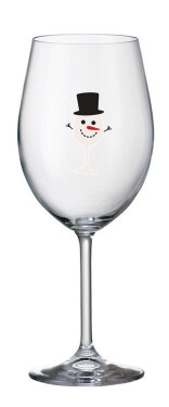 SNĚHULÁČEK - čirá sklenice na víno 350 ml