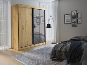 Šatní skříň Oslo II Barva korpusu: Dub - Artisan, Rozměry: 180 cm