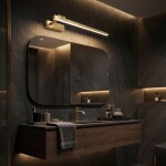 Koupelnové nástěnné LED svítidlo SWE032-1W 60cm BRUSH GOLD OSW-20131