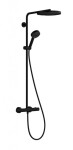 HANSGROHE - Pulsify S Puro Sprchový set s termostatem, průměr 26 cm, 3 proudy, EcoSmart, matná černá 24237670
