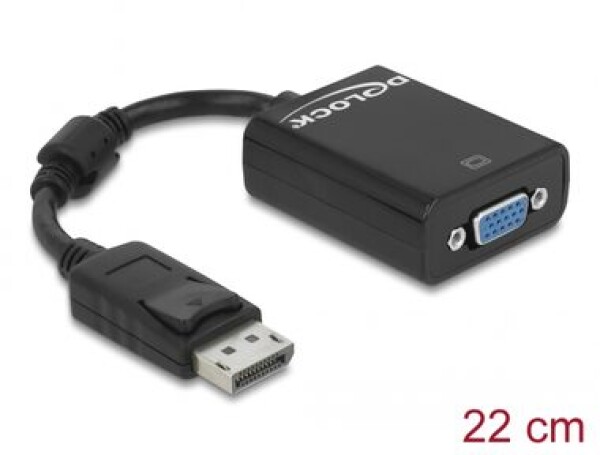 DeLock Adaptér DisplayPort 1.2 (M) - VGA (F) 0.12m černá (61848)