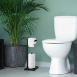 Erga Trapa, hranatý držák WC papíru se zásobníkem na toaletní papír, černá matná, ERG-YKA-P.TRAPA-BLK
