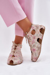 Vzorované Kožené Boty Maciejka 03426-48 Béžové 37