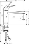 HANSGROHE - Focus M42 Dřezová baterie M421-H120, chrom 71806000