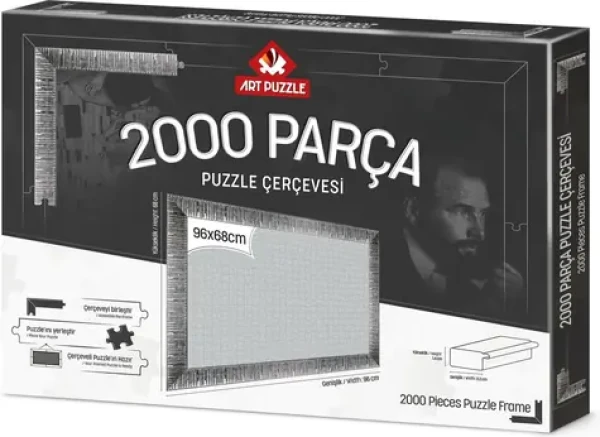 ART PUZZLE 14630 Rám na puzzle 96x68cm stříbrná