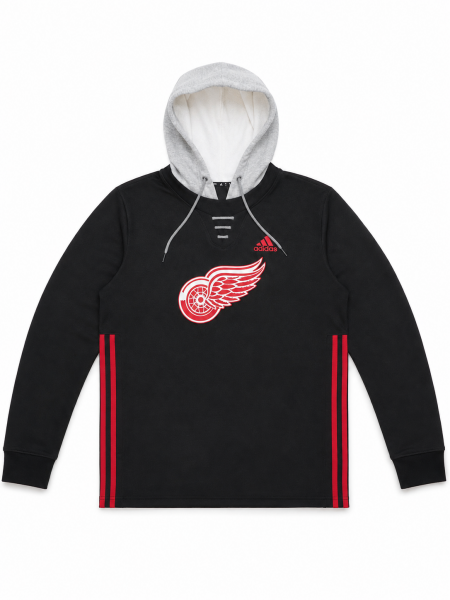 Pánská mikina Detroit Red Wings NHL Adidas Laces Hood Velikost: XL