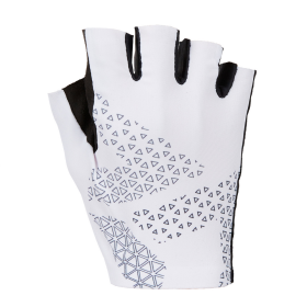 Unisex cyklistické rukavice Silvini Sarca White black