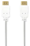 Nedis HDMI kabel s Ethernetem 2 m bílá / Kabel HDMI / 4K 60 Hz / ARC / 18 Gbps (CVGL34060WT20)
