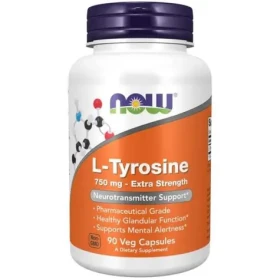 L-Tyrosin 750 mg - NOW Foods (90 kaps.) (48070-1-90caps)