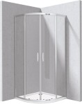 DEANTE - Funkia Evo čtvrtkruh sprchový kout s vaničkou, 80x80 cm KYPP0088P