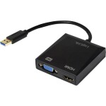 LogiLink UA0234 USB 3.0 (M) - VGA HDMI (M) adaptér černá (UA0234)