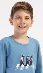 Dětské pyžamo dlouhé Tobias modrošedá 9 - 10