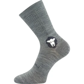 VOXX Ponožky anatomicky tvarované z merino BAREFOOTAN s ionty stříbra SVĚTLE ŠEDÉ (3 páry) 43-46 124973