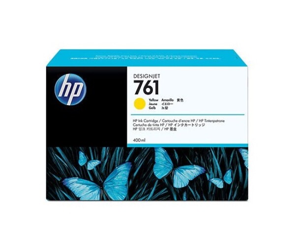 HP 761 Yellow DJ Ink Cart, 400 ml, CM992A EDF_691959