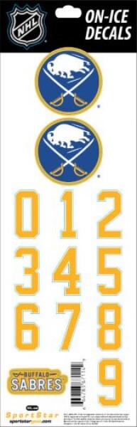 Sport Star Samolepky na helmu Buffalo Sabres NHL Decals Yellow