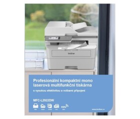 BROTHER multifunkce mono laserová MFC-L2922DW, A4, 34ppm, DUALSKEN, 256MB, 1200x1200, USB, LAN, WIFI, DUPLEX EDF_3860784
