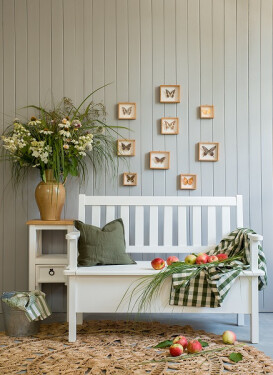 ARTEN (NANO Systems s.r.o.) Rustikální jídelní lavice POPRAD SIL14B - borovice (bílé vosky) VARIANTA PROVEDENÍ:  (š x v x hl.): 100 x 96 x 53 cm