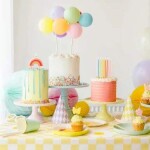 PartyDeco Svíčka Duha 1 ks