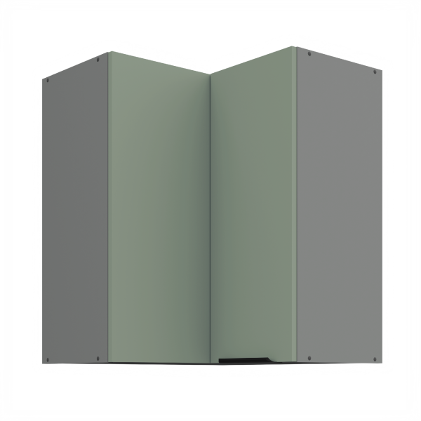 Horní rohová skříňka Aria ANT 60x60 GN-72 2F (90°) Barva korpusu: Antracit, Barva dvířek: SA - Aquamarine AFM