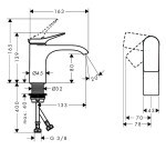 HANSGROHE - Vivenis Umyvadlová baterie, EcoSmart, CoolStart, matná černá 75015670