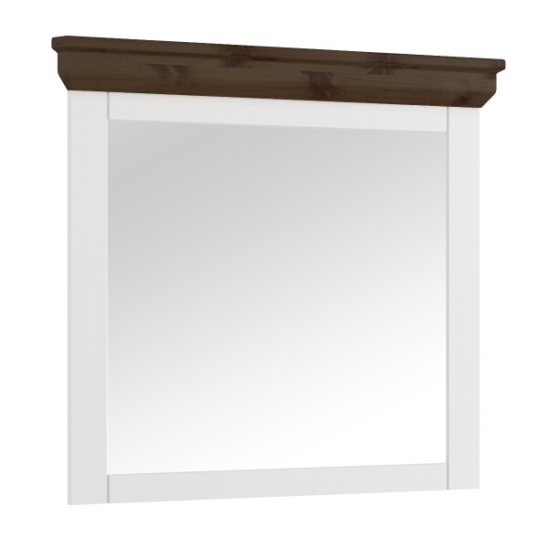 Massivo.cz Zrcadlo Marone Elite 80x95 cm, dekor bílá-hnědá, masiv, borovice