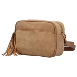 Stylová dámská koženková crossbody Dominique, khaki