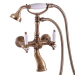 RAV Slezák - MORAVA RETRO - Vanový set s baterií, Stará mosaz (Bronz) MK560.5/2SM MK560.5/2SM