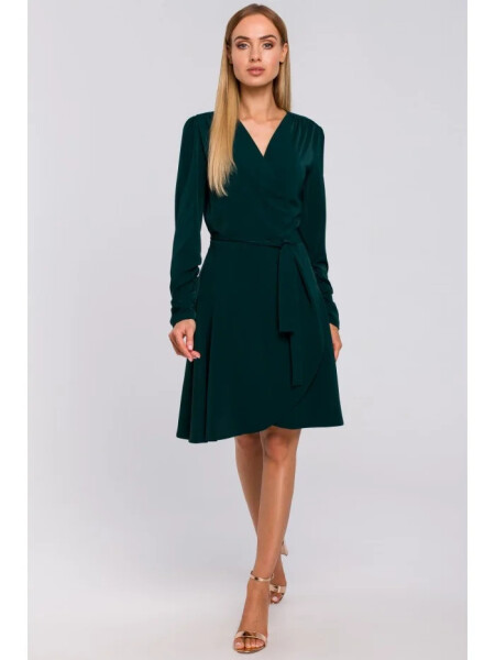 Dámské šaty M487 Tmavě zelená - MOE tmavě zelená 42/XL