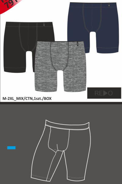 Pánské boxerky LONG SMĚS BAREV XXL