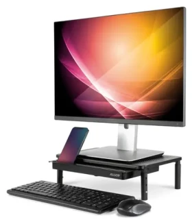 Allsop Metal Art Tri-Level / Stojan na monitor / výškově nastavitelný / do 27" / úložná zásuvka (32545)