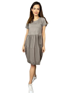 HOSH Šaty Lena Velikost: UNI, Barva: Hnědá