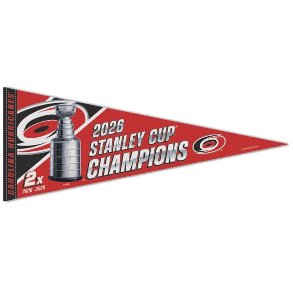 Wincraft Vlajka Carolina Hurricanes NHL 2026 Stanley Cup Champions Locker Room On-Ice Premium