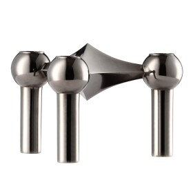 Stoff Nagel Designový svícen STOFF Nagel Black Chrome, černá barva, kov