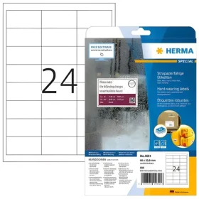 Herma výrobní štítky A4 66x33,8 mm / Etikety / 600 ks / 25 listů (4691)