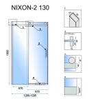 REA - Posuvné sprchové dveře Nixon-2 130 levé REA-K5004