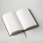 New Mags Nedatovaný diář Yearly Planner Almond, hnědá barva, papír
