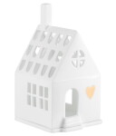 Räder Porcelánový svícen domeček Home is, bílá barva